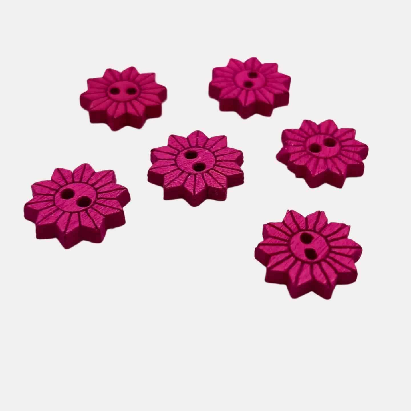 Wooden Sun Buttons