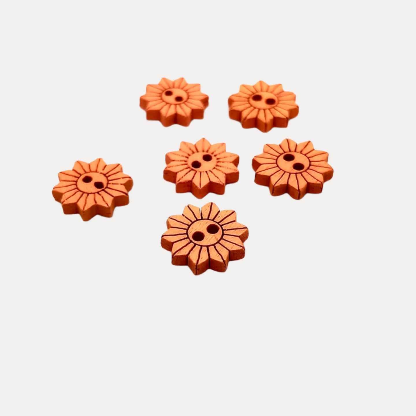 Wooden Sun Buttons