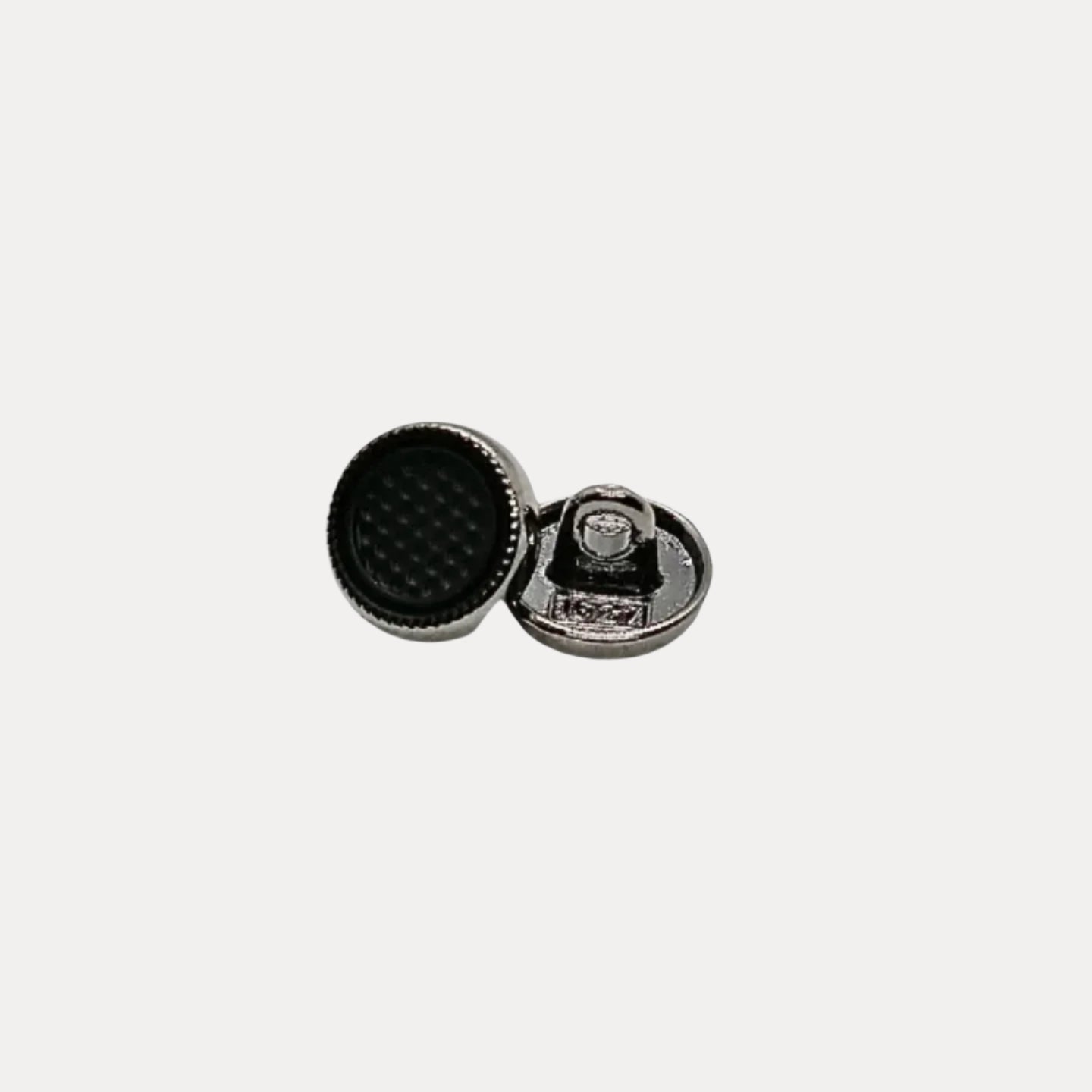 Tactile Black Grid Metal Button