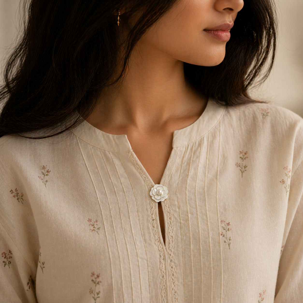 The Floral Button Cover | Unisex
