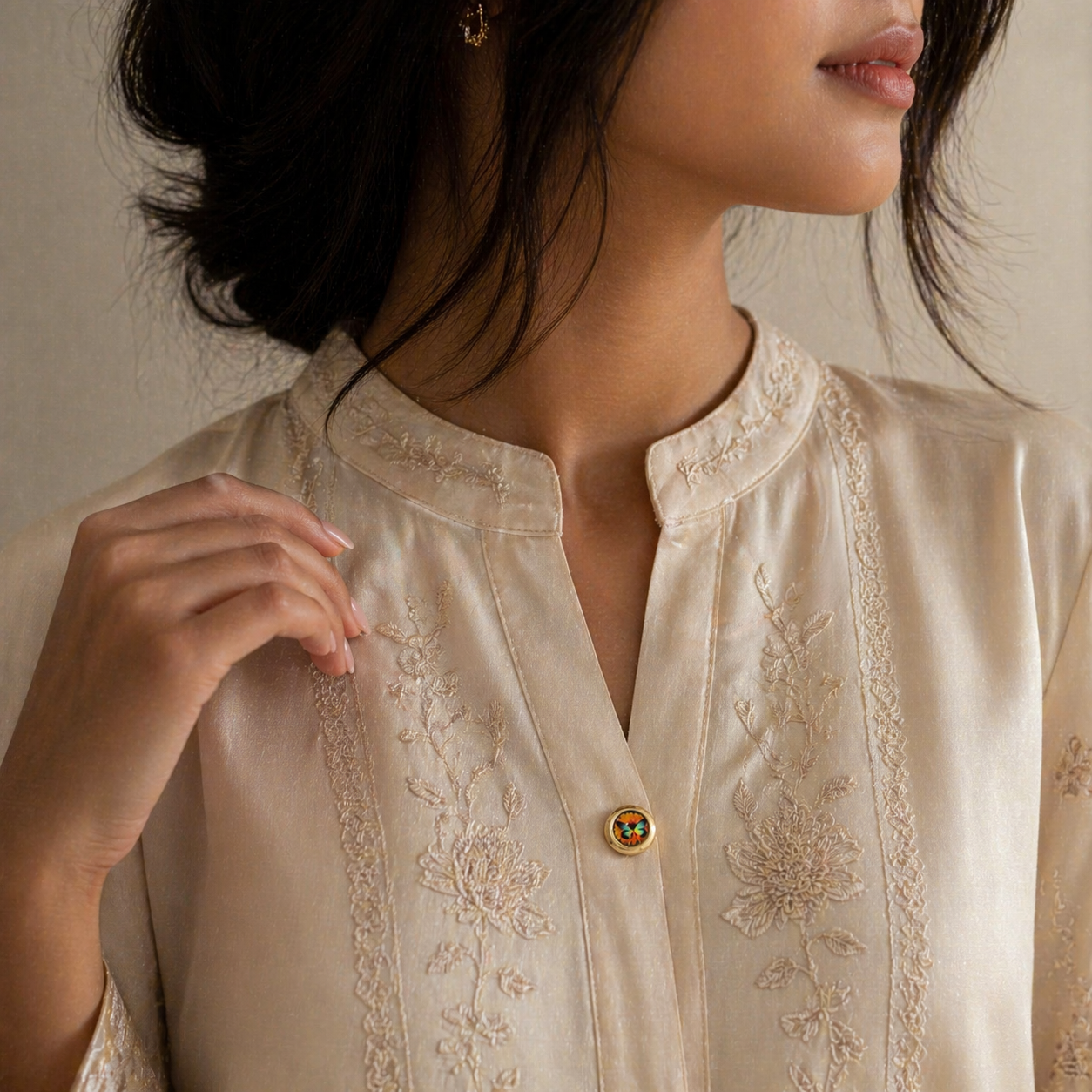 Vintage Butterfly Button Cover | Unisex