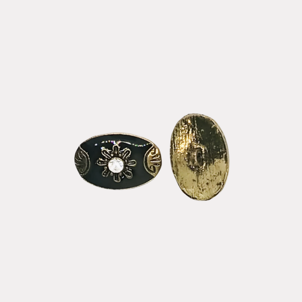 Vintage Floral Buttons - 22mm
