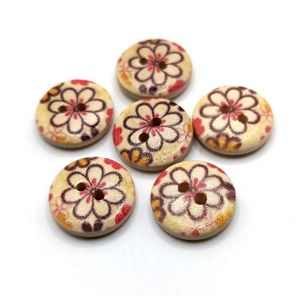 Floral Sewing Buttons