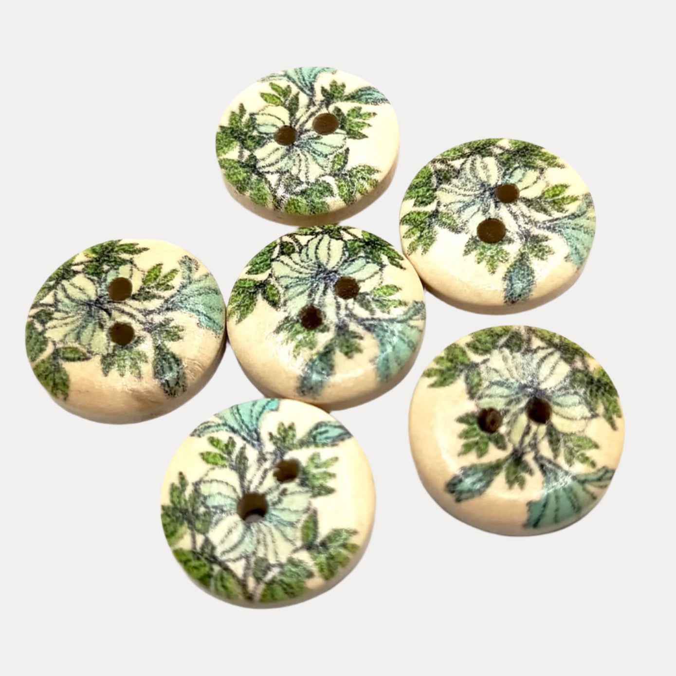 Leafy Floral Buttons