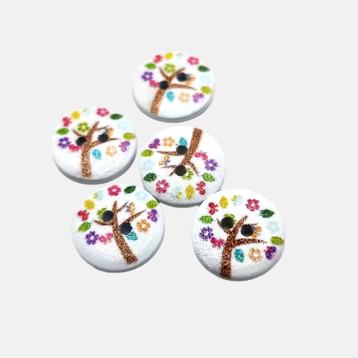 Floral Tree Buttons