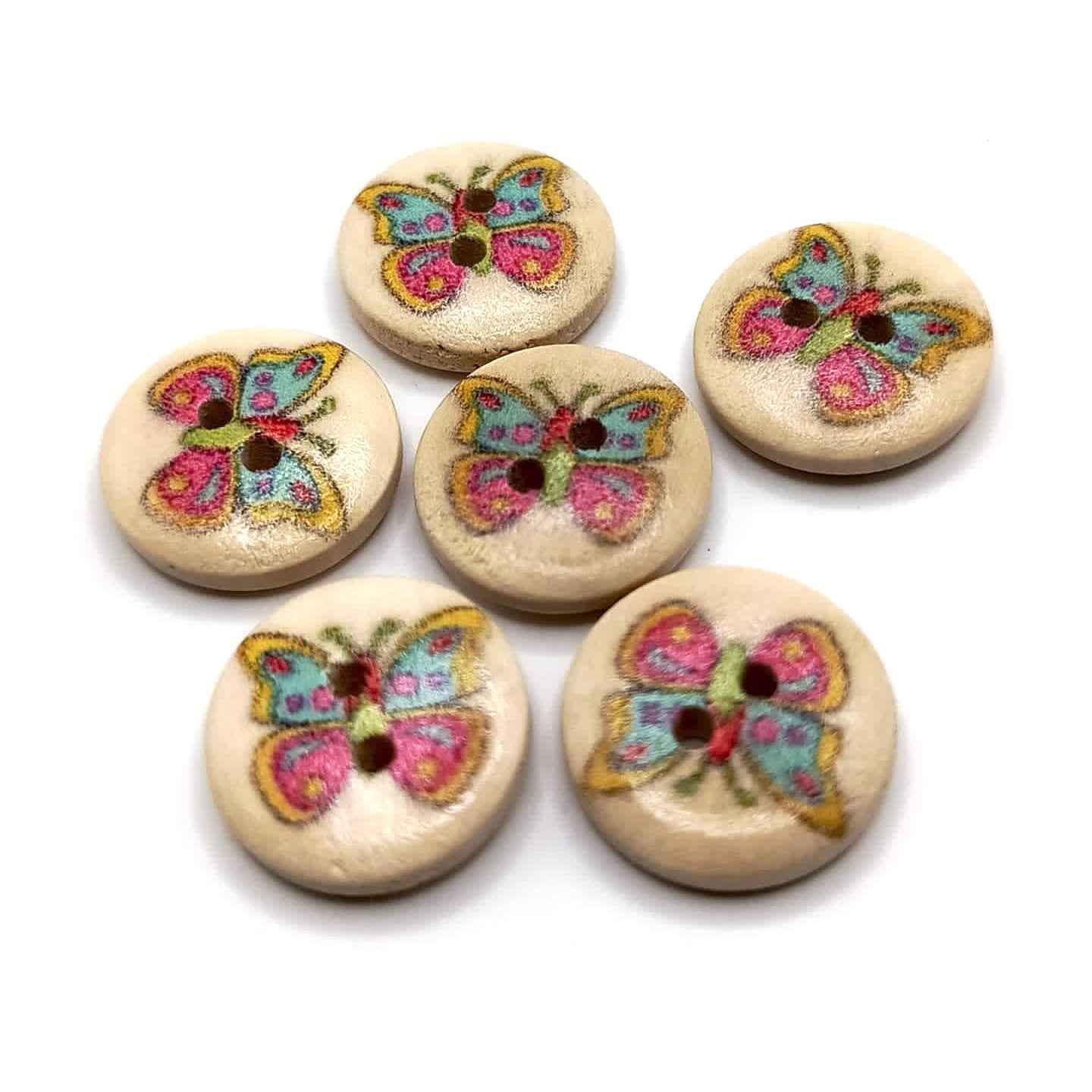 Butterfly Wooden Buttons
