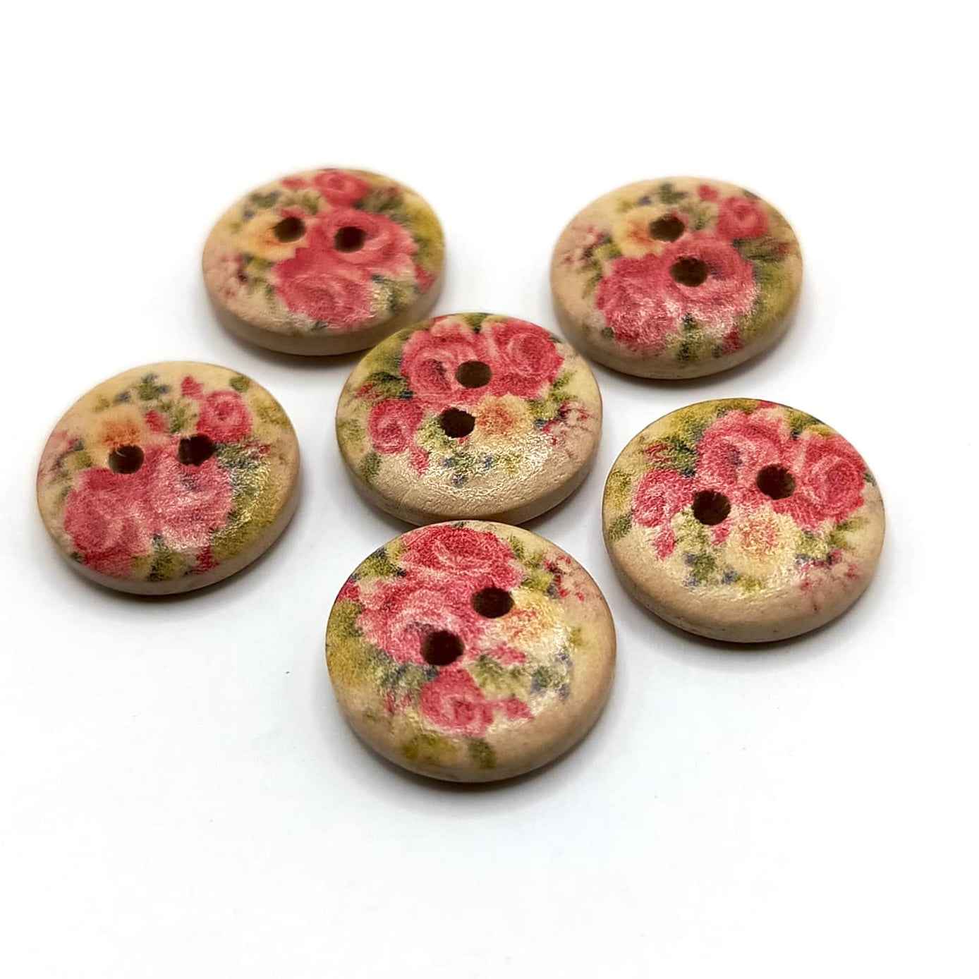 Wooden Flower Buttons