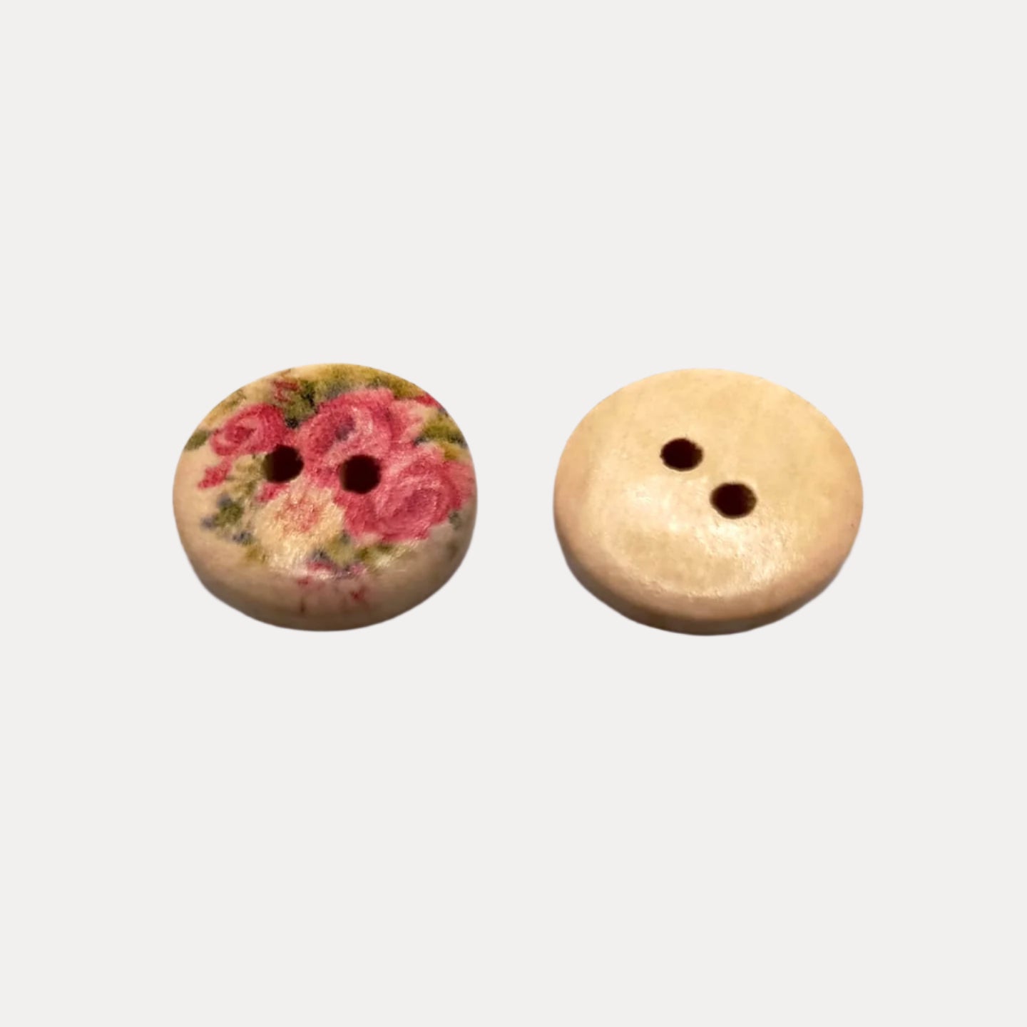 Wooden Flower Buttons