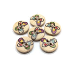 Wooden Butterfly Button