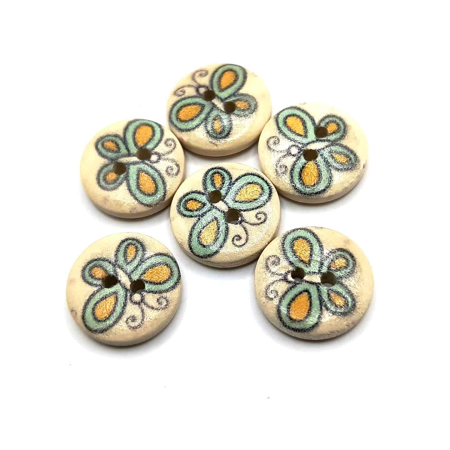 Serene Butterfly Buttons