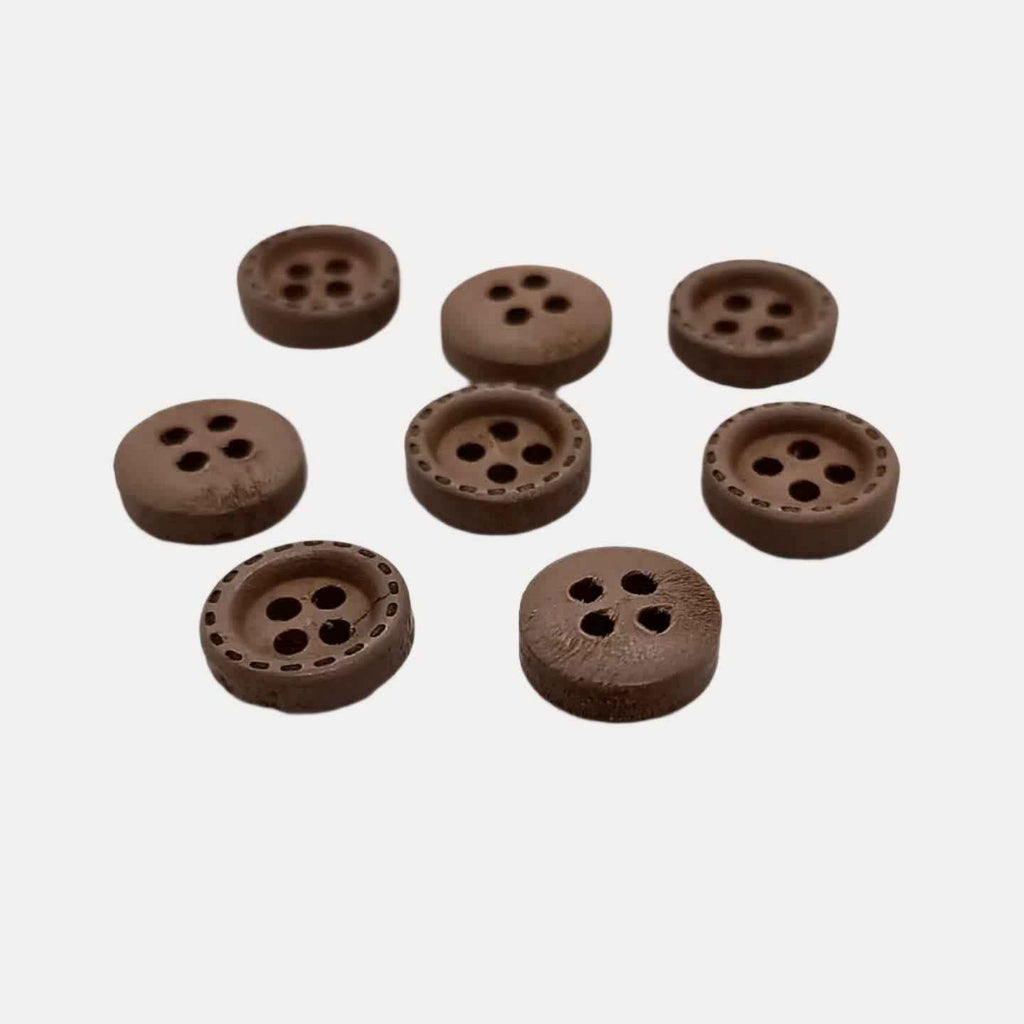 Rimmed Wood Buttons