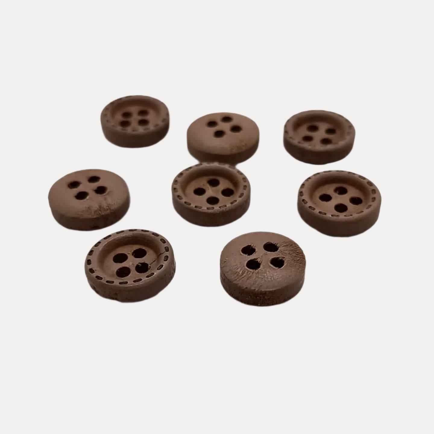 Rimmed Wood Buttons