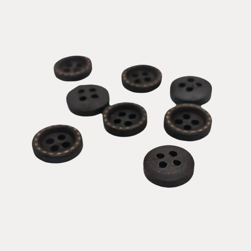 Rimmed Wood Buttons