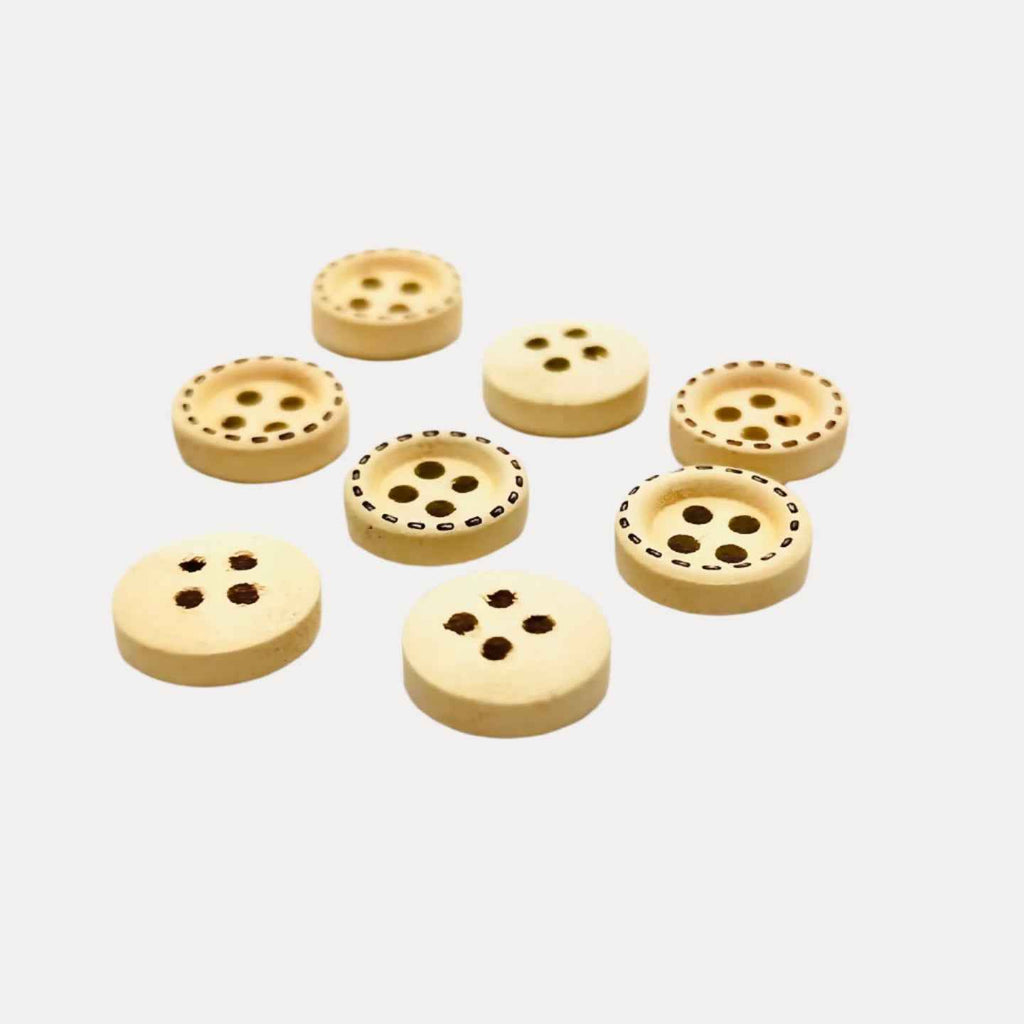 Rimmed Wood Buttons
