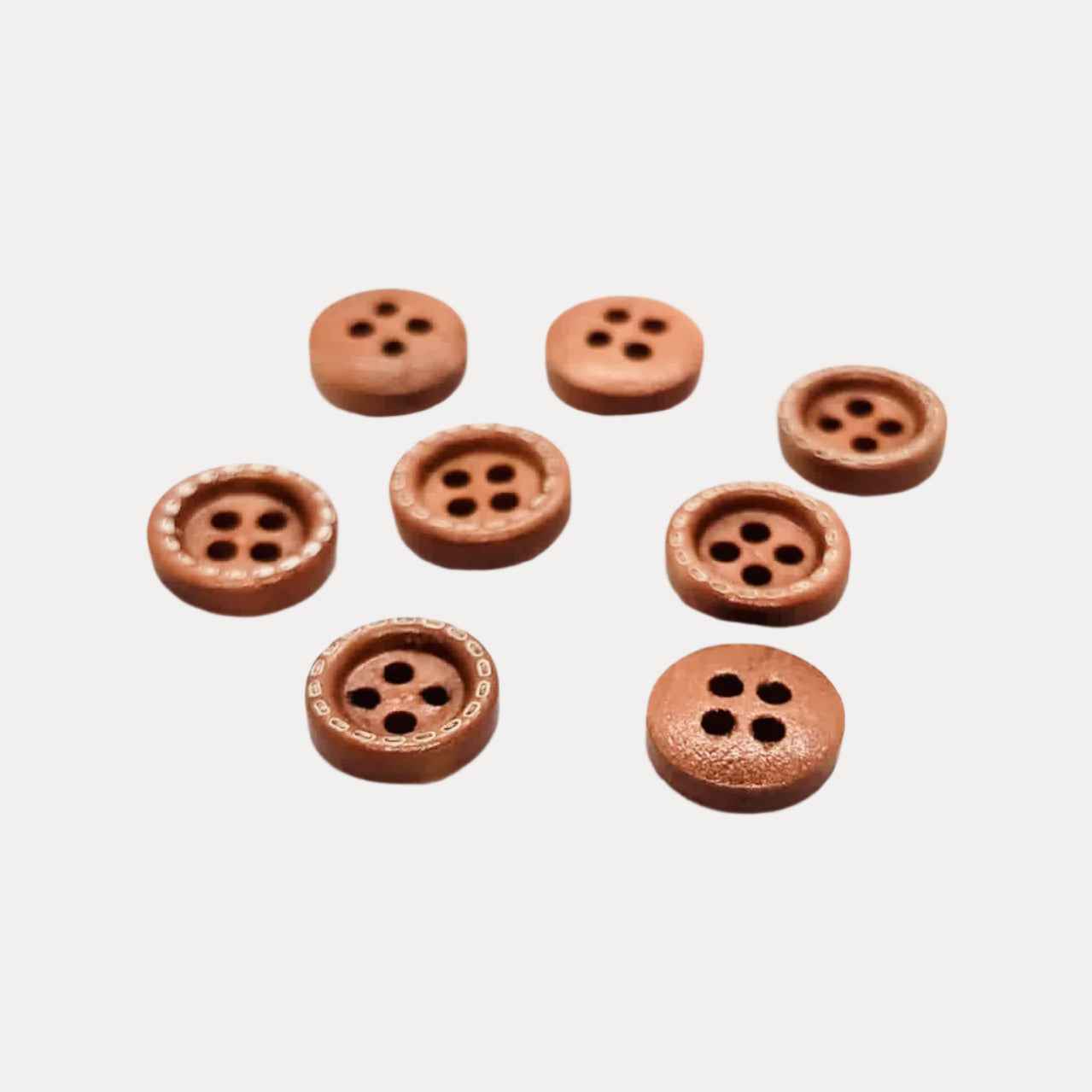 Rimmed Wood Buttons