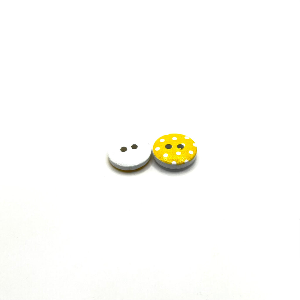 Polka Dot Wood Button