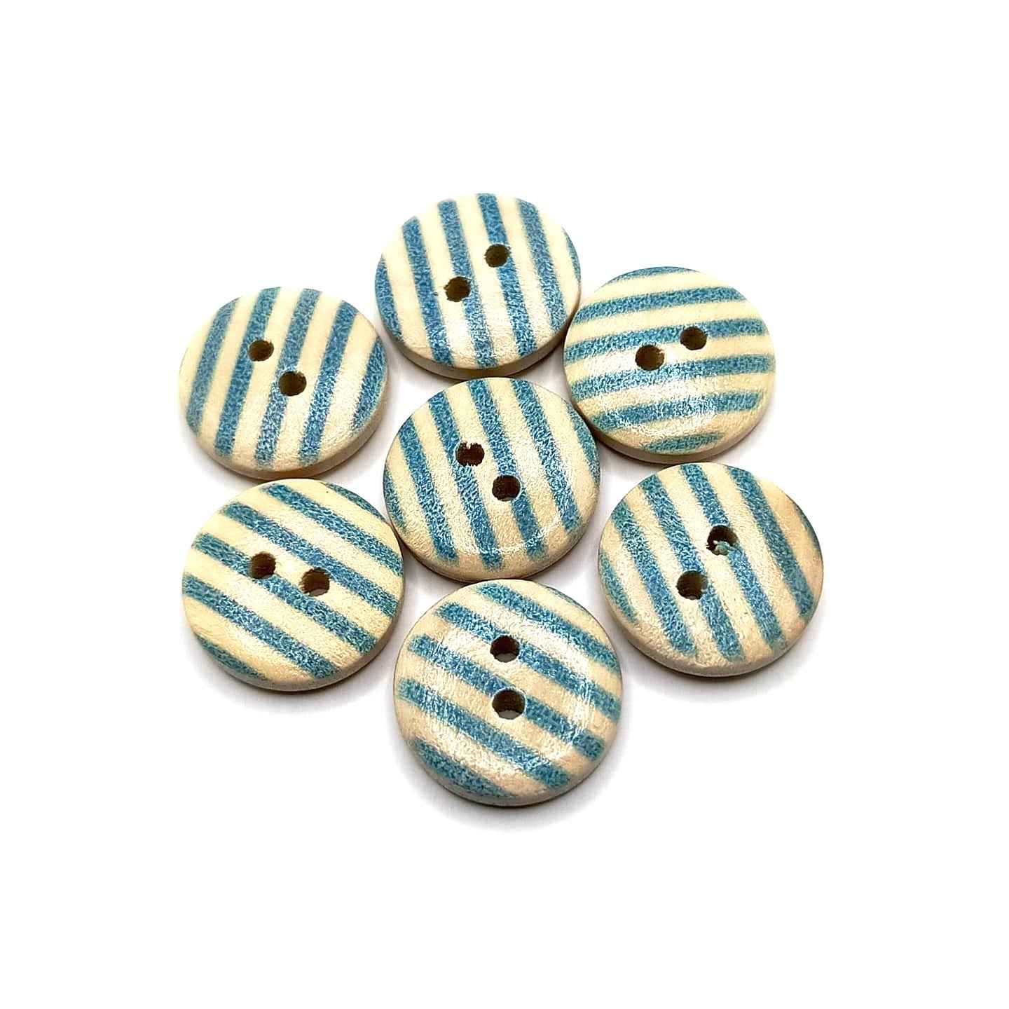 Blue Wooden Button