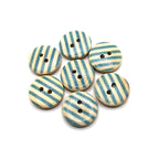 Blue Wooden Button