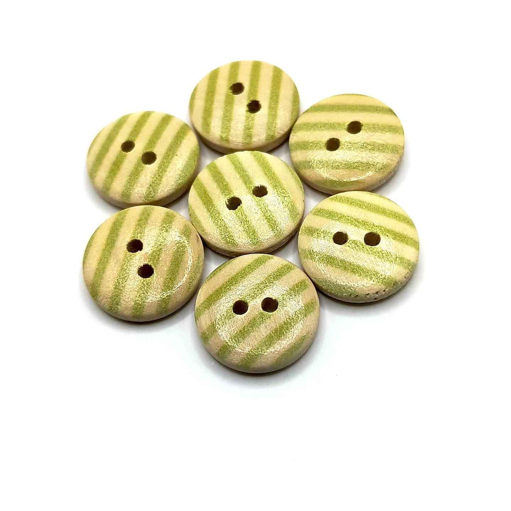 Green Wooden Buttons