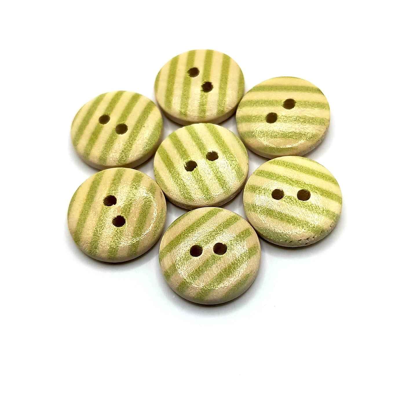 Green Wooden Buttons