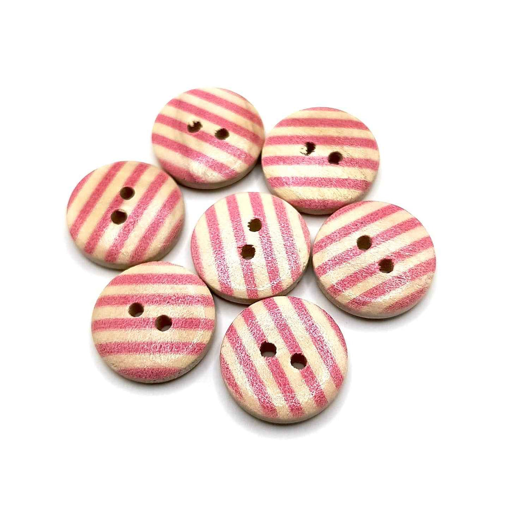 Pink Wooden Buttons