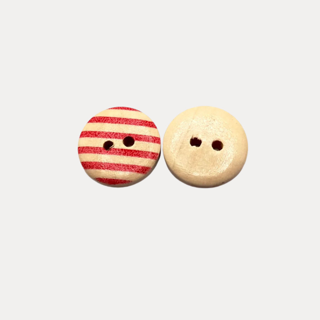 Striped Wood Button