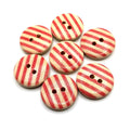 Red Wooden Buttons