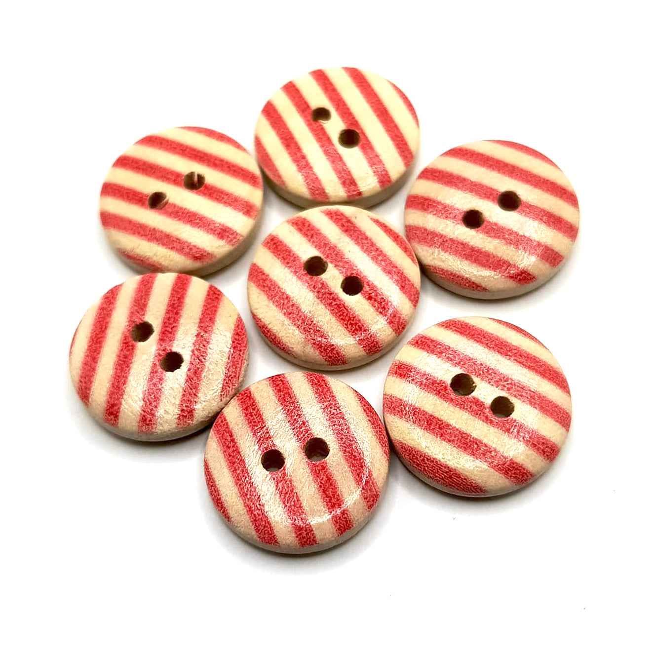 Red Wooden Buttons