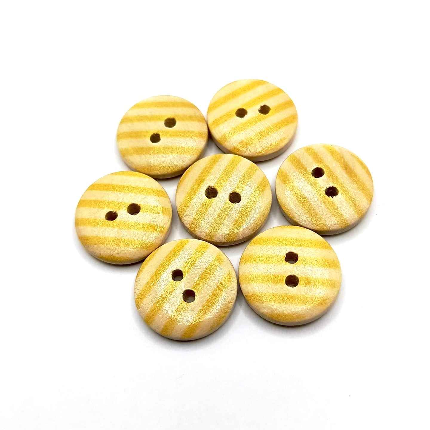 Yellow Wooden Buttons