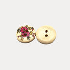 Floral Wooden Button