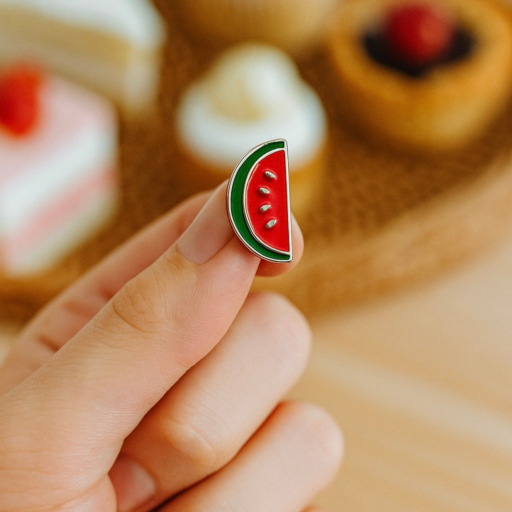 Watermelon Plastic Button