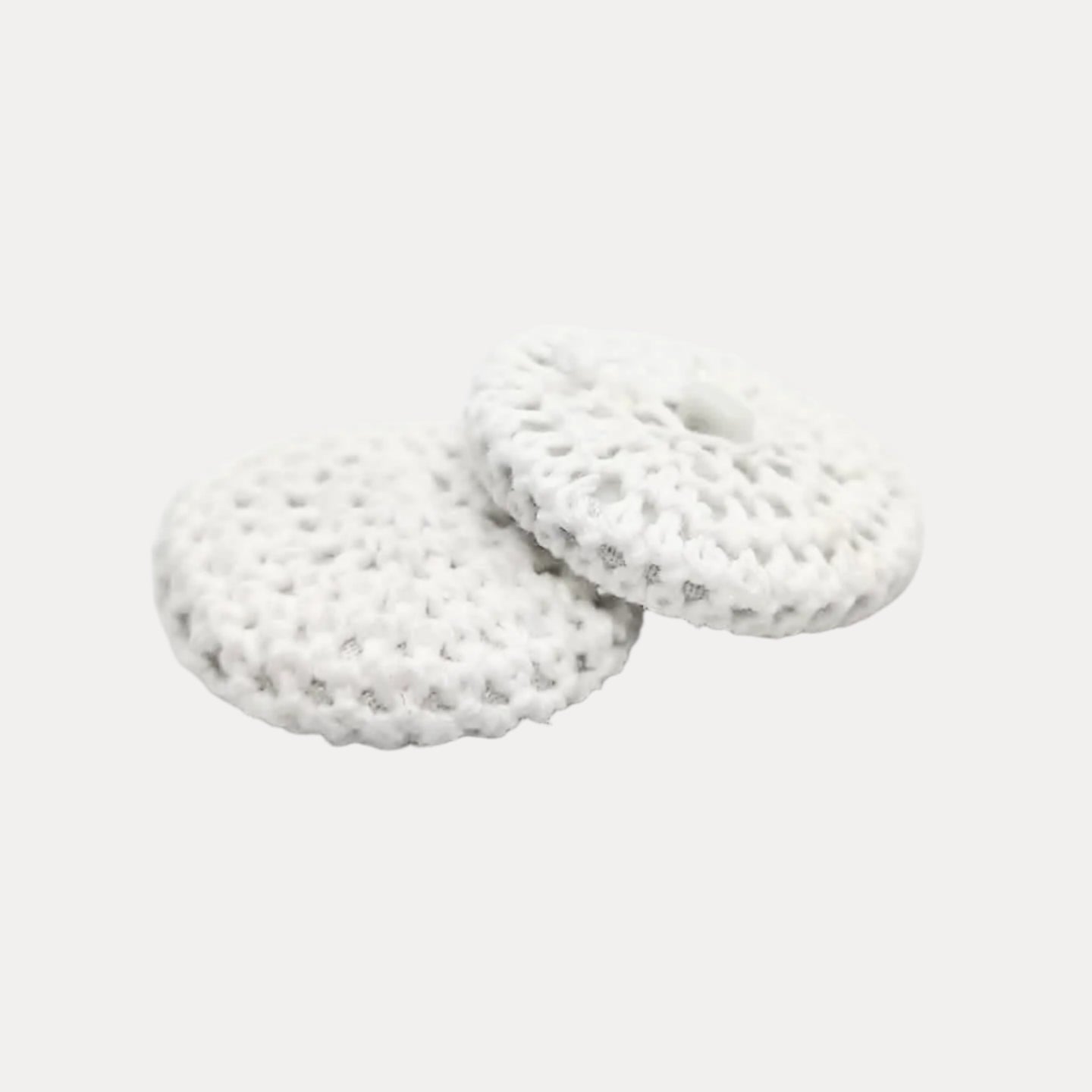 White Crochet Button