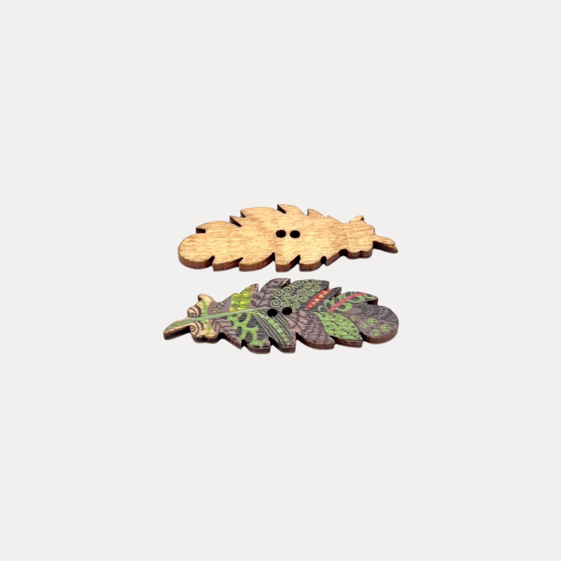 Willow Leaf Wood Buttons