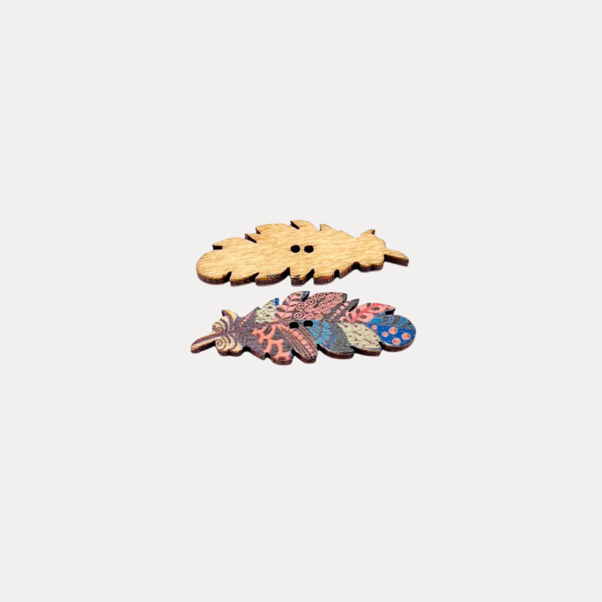 Willow Leaf Wood Buttons