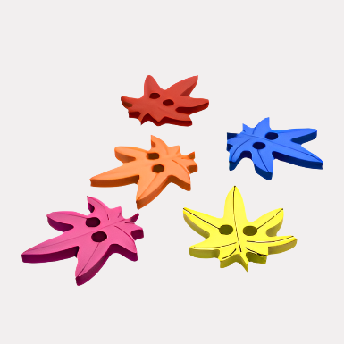 Maple Leaf Wooden Buttons
