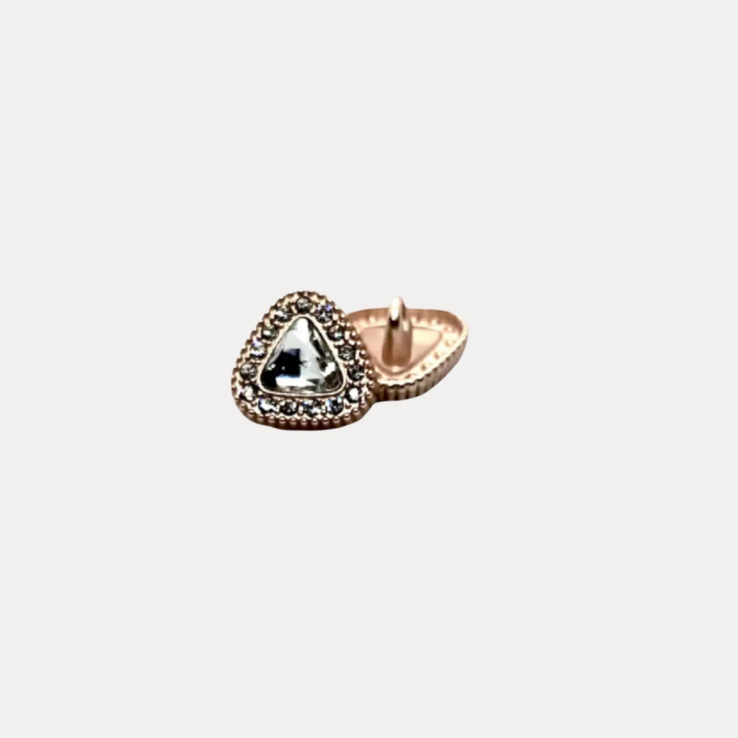 Triangular Back Button Glam Triangular Metal Buttons - Ornamentory